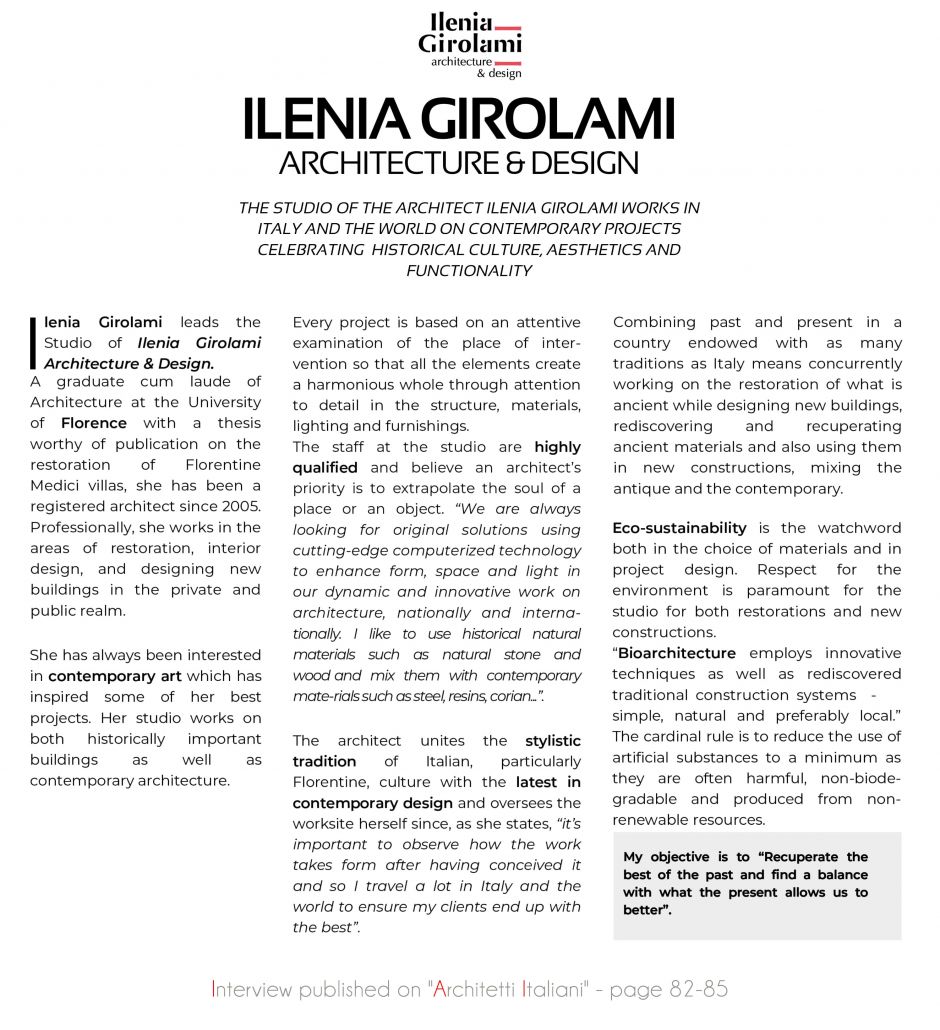 Publication on Architetti Italiani